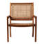 Chaise d'appoint d'extérieur en rotin Coastal