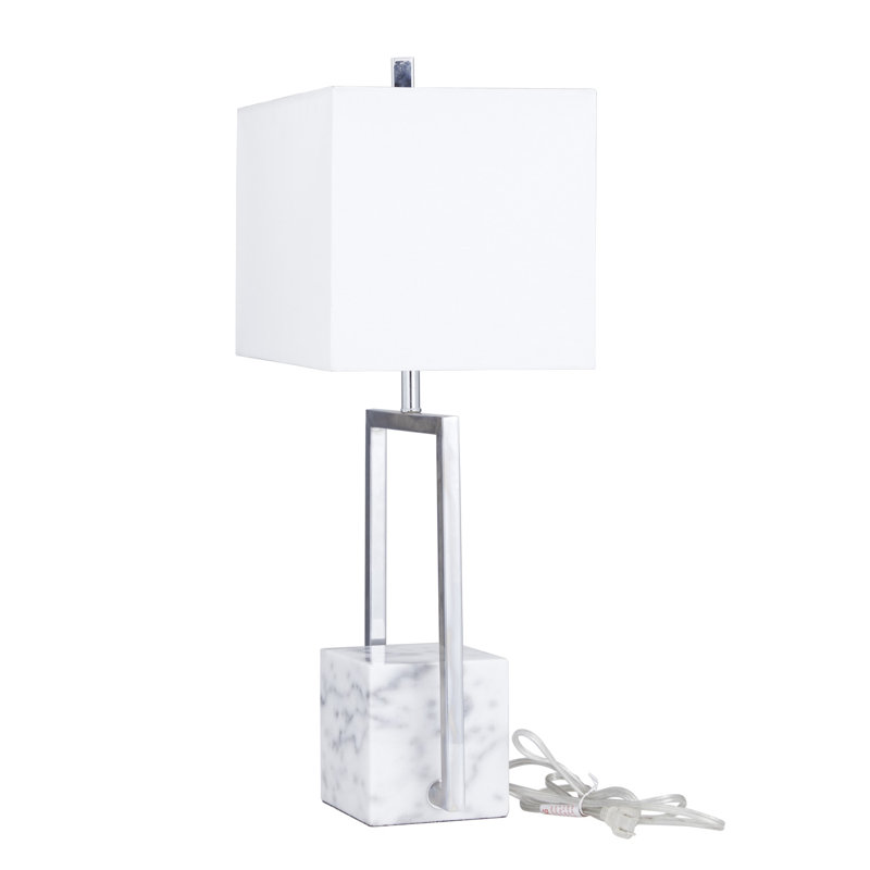 Lampe de table en marbre Eveloun, Argent