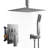 Forious® 10 In Rainfall Shower System - Ceiling Mount, Rain Shower Heads With Handheld Spray, Thermostatic Shower Faucet Set Complete Shower Trim Kit With Rough-in Valve-103184828