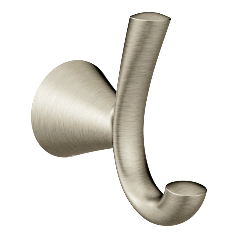 Glyde Wall Mounted Robe Hook, Brushed Nickel