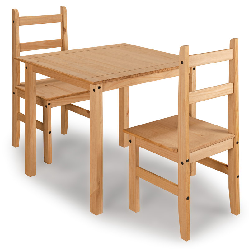 Aadhya 2 - Person Pine Solid Wood Dining Set
