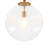 1-Light Ribbed Glass Globe Single Semi-Flush Mount