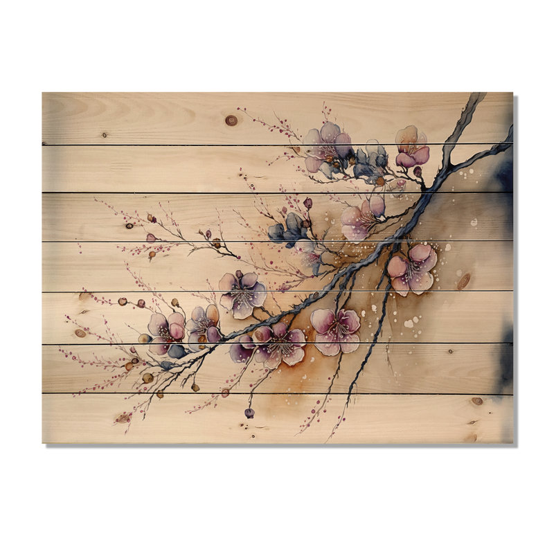 Highman - Paysages, décoration murale en bois sur bois de pin naturel, H 24 po x l 32 po