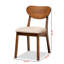 Chaise d'appoint en tissu sable et noyer Kaylanni, H 30,7 po x l 18,5 po x P 22 po-1084493575