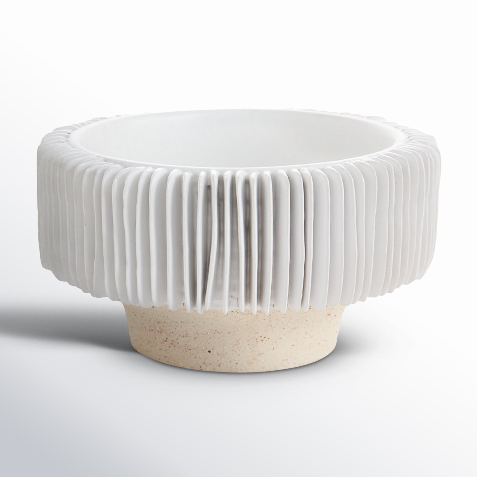 Arielle Handmade Ceramic Table Vase, 5.25" H x 9.25" W x 9.25" D