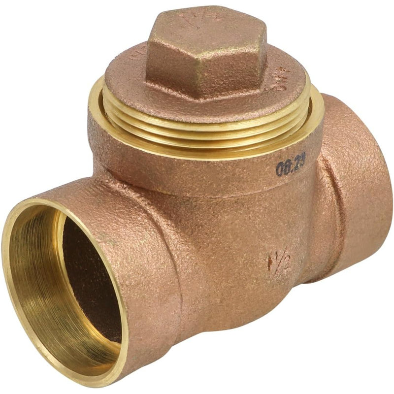 Té en laiton coulé pour nettoyage Dandy avec bouchon 1-1 / 2 "C pour drain, déchets et évents