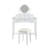 Compact Makeup Vanity Table With Reversible Mirror, Dressing Table Set With Stool, Space-Saving Beauty Station For Small Places