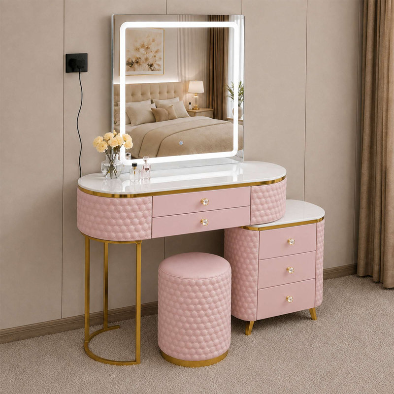 Dressing Table, Pink