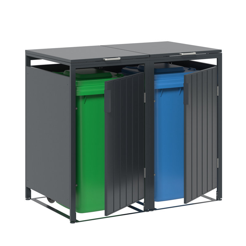 Bilbao Metal Double Bin Store, Gray