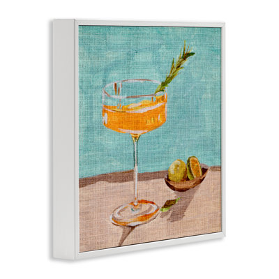 «Bright Cocktail Glass», art de la giclée encadrée par Melissa Wang