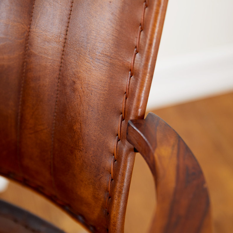 Fauteuil Westwood en cuir véritable d'une largeur de 66,04 cm