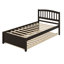 Lit plateforme simple en bois avec lit gigogne Onaigh-804327395