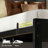 Easy Assembly Queen Size Bed Frame With Led Light &charging Station, Metal Platform Bed With 2-tier Shelves & Under Bed Storage, Upholstered Headboard&footboard, Noise Free, Black + Gray-579301615
