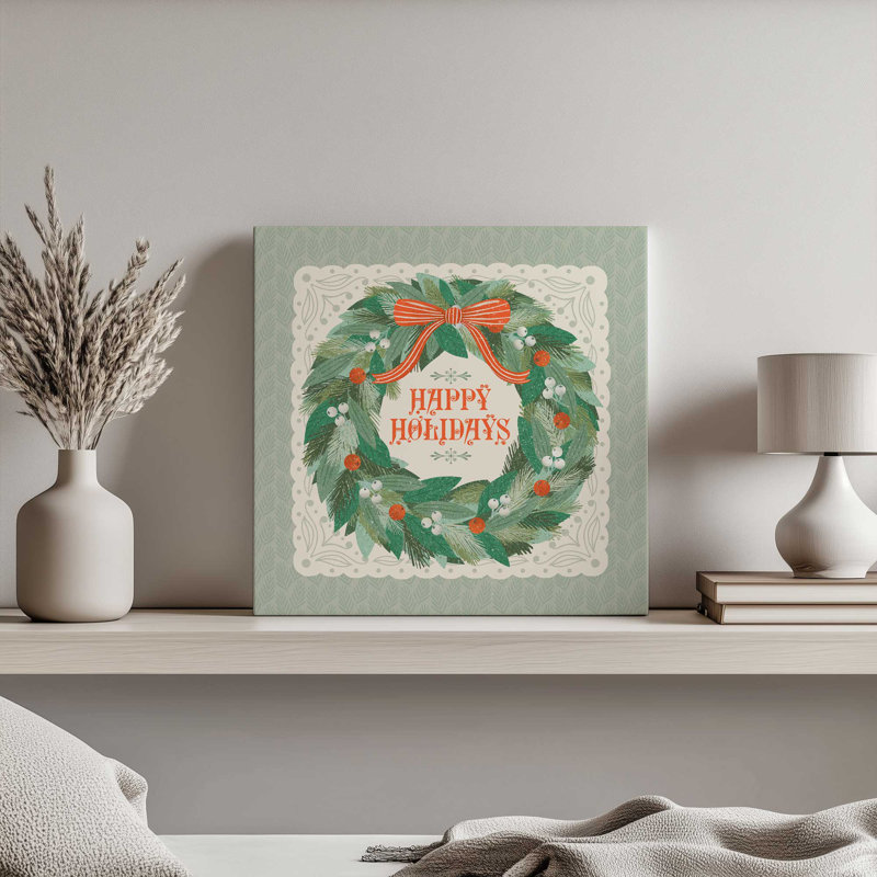 Joyeuses fêtes de Noël par Carey Copeland, reproduction d'art sur toile, Toile tendue, Ne s’applique pas, H 30 po x l 30 po