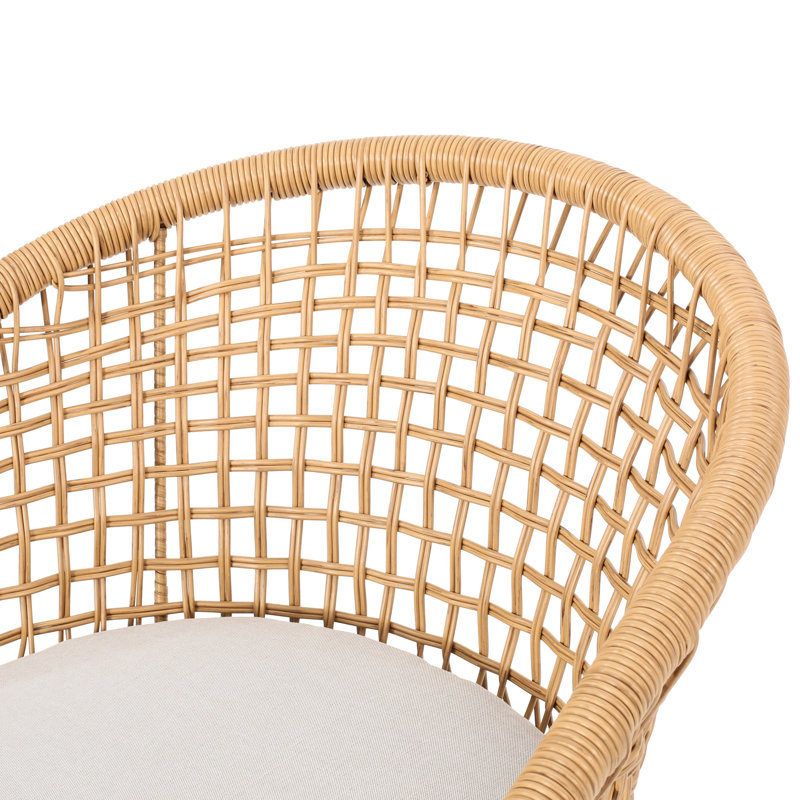 Chaises de patio Cool - PE brun, fabrication en métal, support de coussin en métal chic, coussins de siège relaxants
