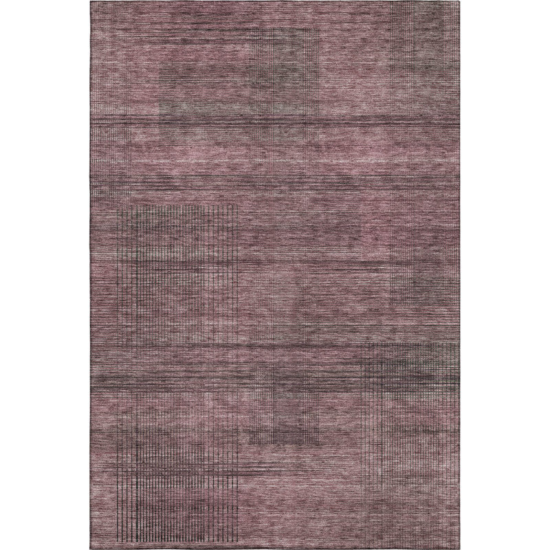 Premium Machine Washable Prisco Merlot Rug, Rectangle 5' x 7'6"