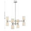 Lustre 8 lumières Aldegonde en nickel satiné-129437279