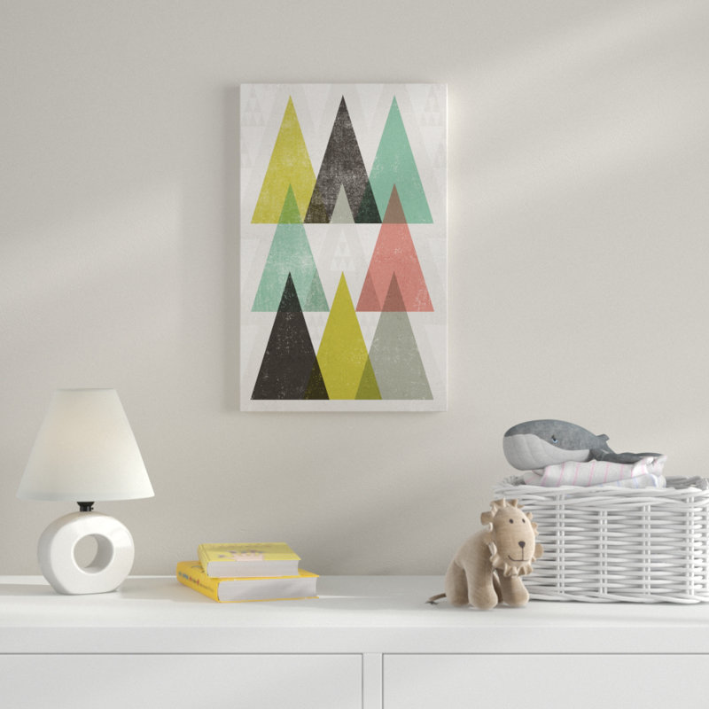 Art sur toile Guarani «Mod Triangles IV», H 19 po x l 12 po x P 2 po