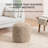 Sfera 17" Brown Upholstered Pouf Ottoman-755483271