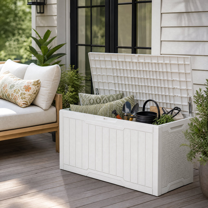 Boîte de rangement en résine Balconera, 100, White