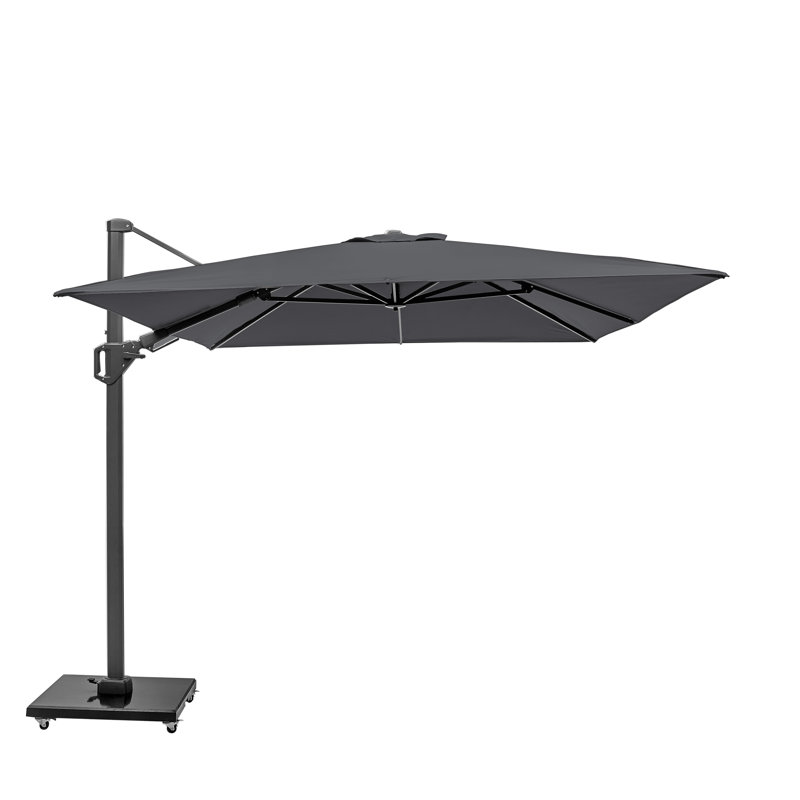 Batson 350cm X 260cm Rectangular Cantilever Parasol, Grey, Black