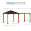 Pavillon de jardin à toit rigide en acier galvanisé à toit rigide de 10 pi x 20 pi avec toit en acier galvanisé Sunnowa
