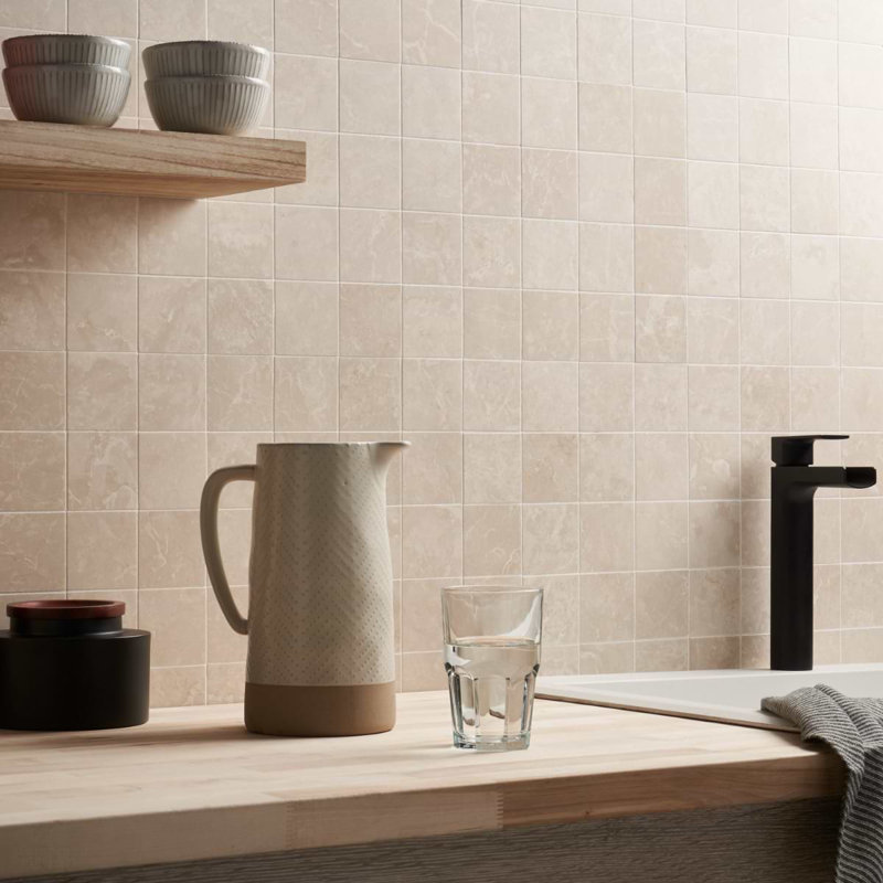 Botticino Extra Light 12x12 Honed Marble Mosaic Tile