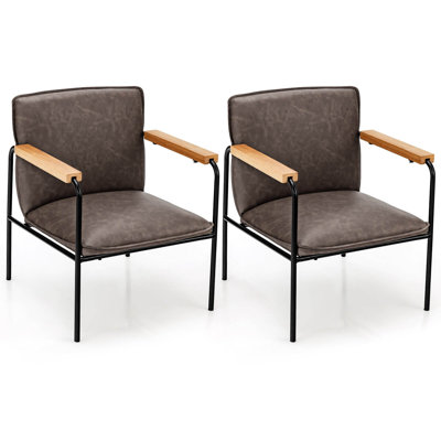Ensemble de 17 fauteuils d'appoint rembourrés en cuir PU 17 Stories