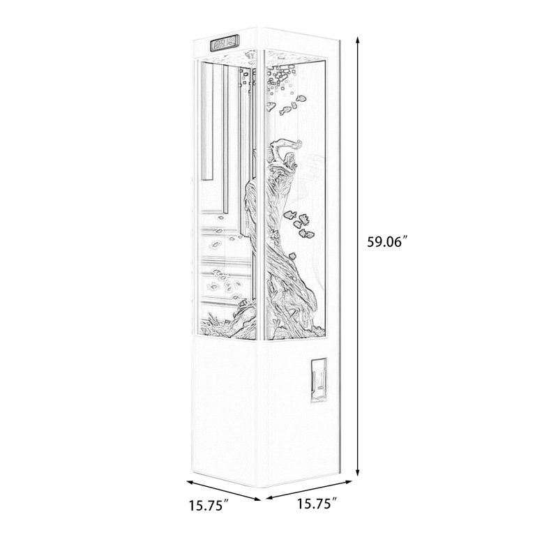 Aquarium 30-38 gallons, 15.75, White