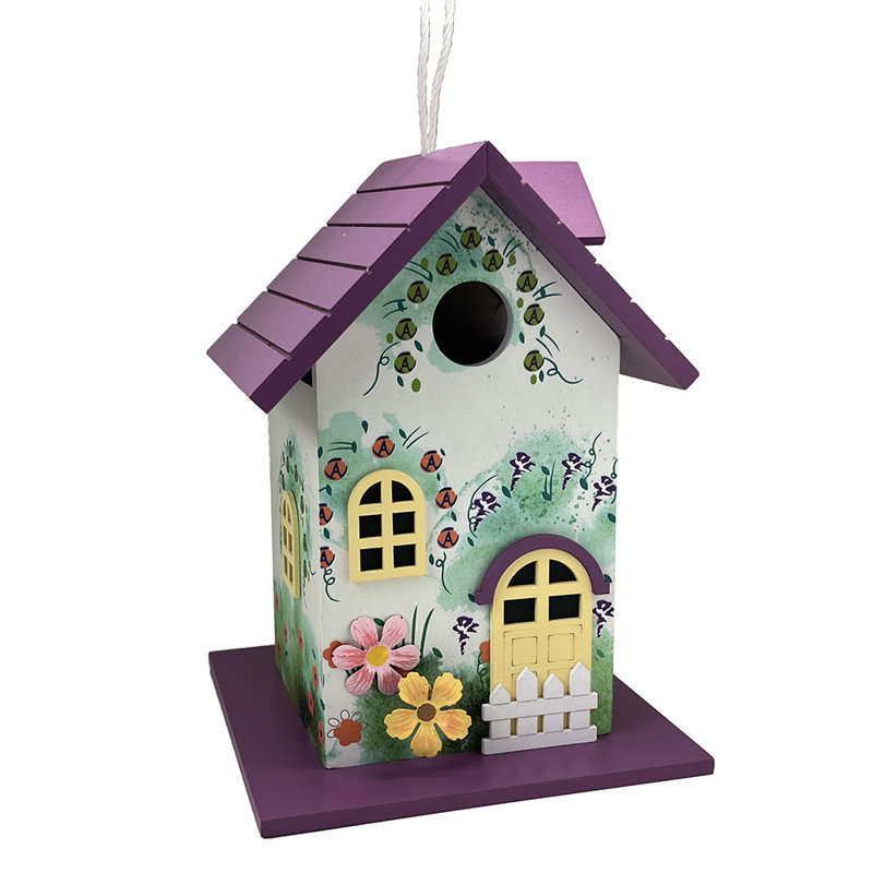 Maison d'oiseaux lilas