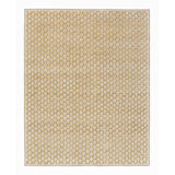 Rug & Kilim’S Modern Block Print Rug In Gold With Cream Floral Pattern