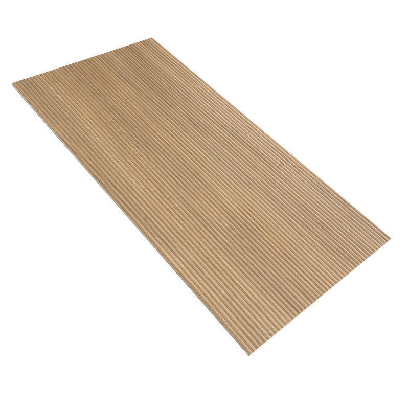 Carreau de mur cannelé en bois de porcelaine grand format 24 x 48 Bois Bois (15,55 pieds carrés / caisse) - paquet de 2