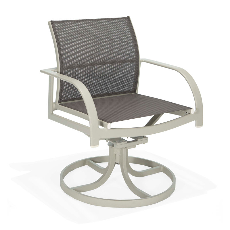 Coral Reef Sling Swivel Rocker Dining Chair