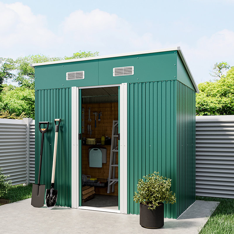4x6FT Metal Garden Storage Shed