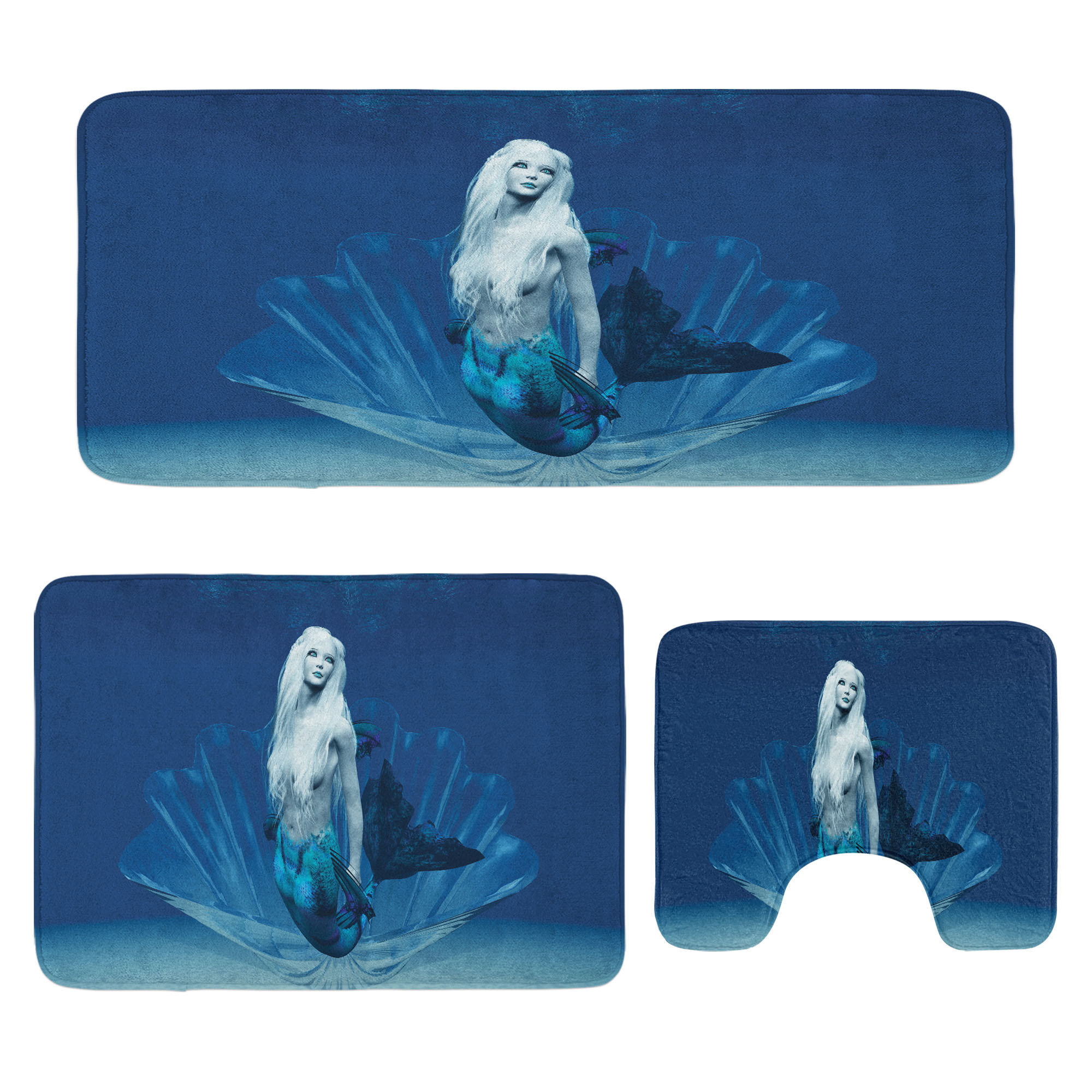 Dark Blue Bathroom Rugs