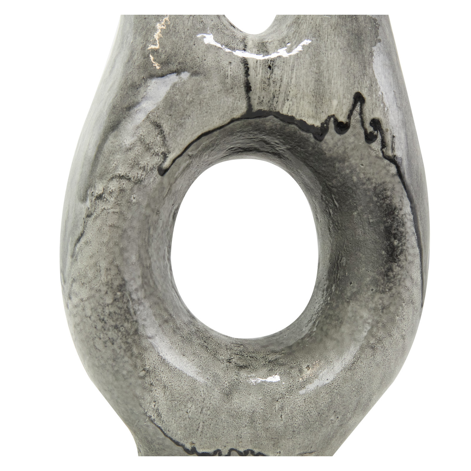 Kimona Earthenware Table Vase, 13.5" H 7.85" W x 3.55" D
