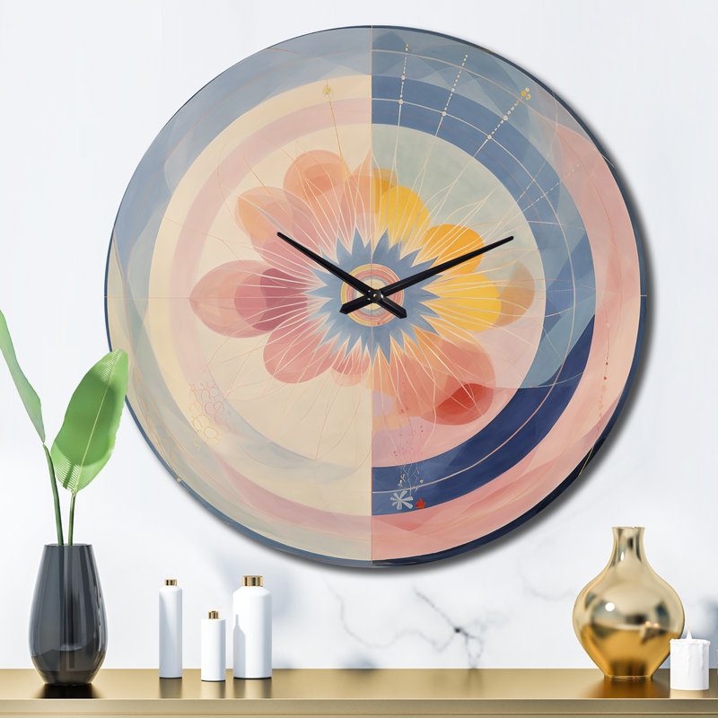 Horloge murale spirales abstraites Universal Blossoming, Grand