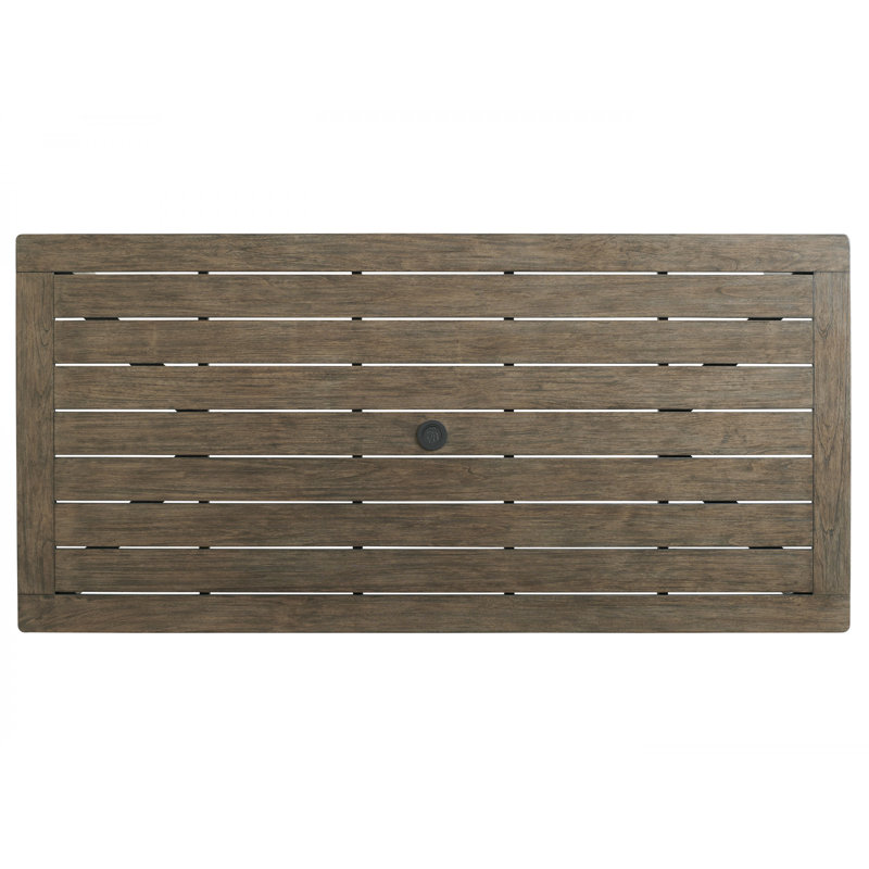 La Jolla 88'' Brown Teak Rectangular Dining Table