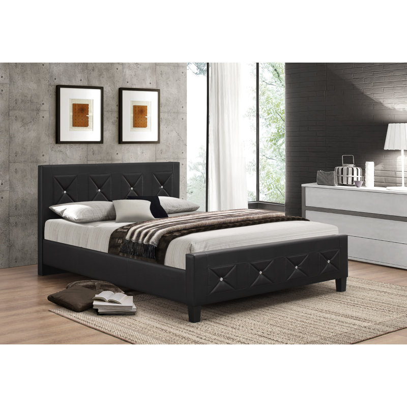 Lit plateforme tapissier Agesilao, Simple