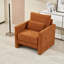 Chaise d'appoint moderne, fauteuil rembourré en chenille - style moderne, structure en bois massif - idéale pour le salon, la chambre à coucher, le bureau-118008429