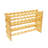 36 Bottle Stackable Modular Wine Rack, 4-Tier Solid Pine Wood Storage Rack