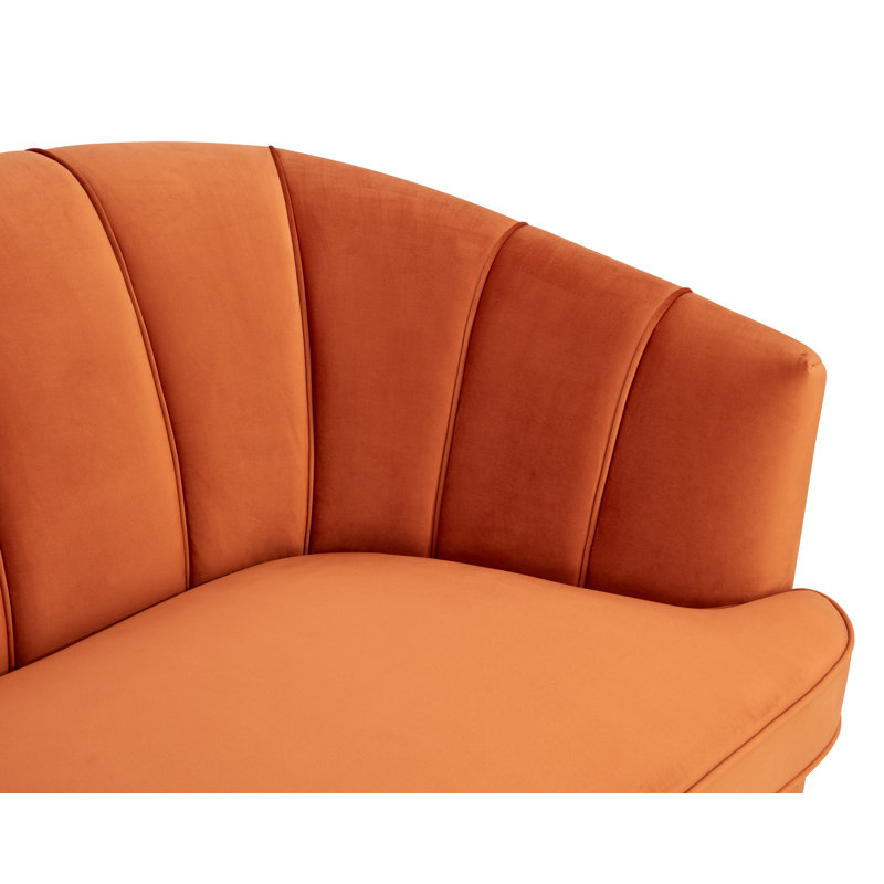 Causeuse 62,2 po, Velours orange