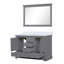 Meuble-lavabo double gris foncé 48 po X P 22 po D, plateau en marbre de culture et Miroir-117984876