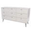 3+3 Drawer Extra Wide Chest, white wax finish