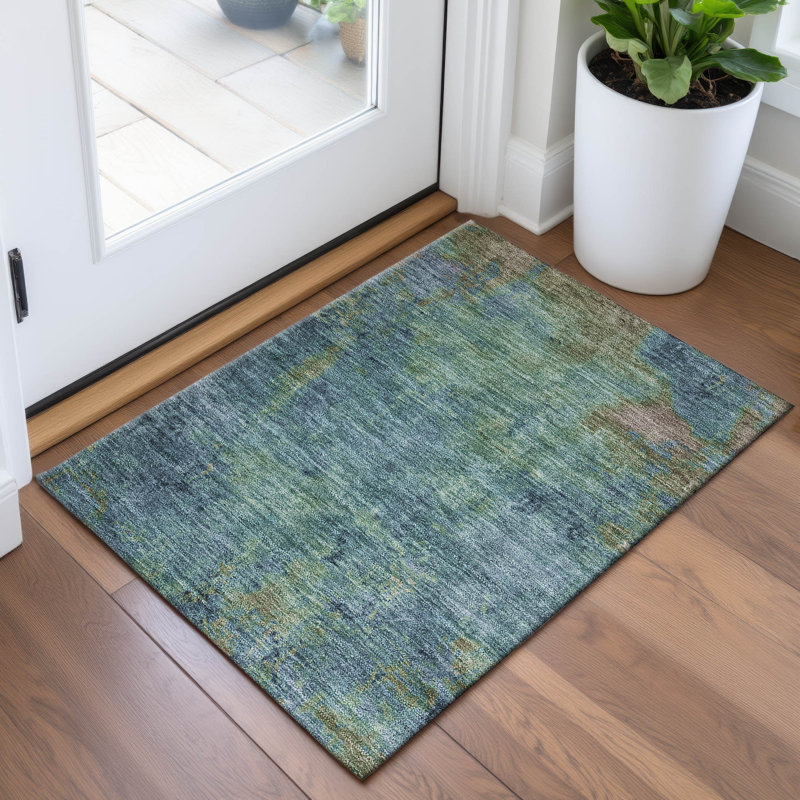 Premium Machine Washable Alijah AMF1287 Modern Rug, Rectangle 1'8" x 2'6"