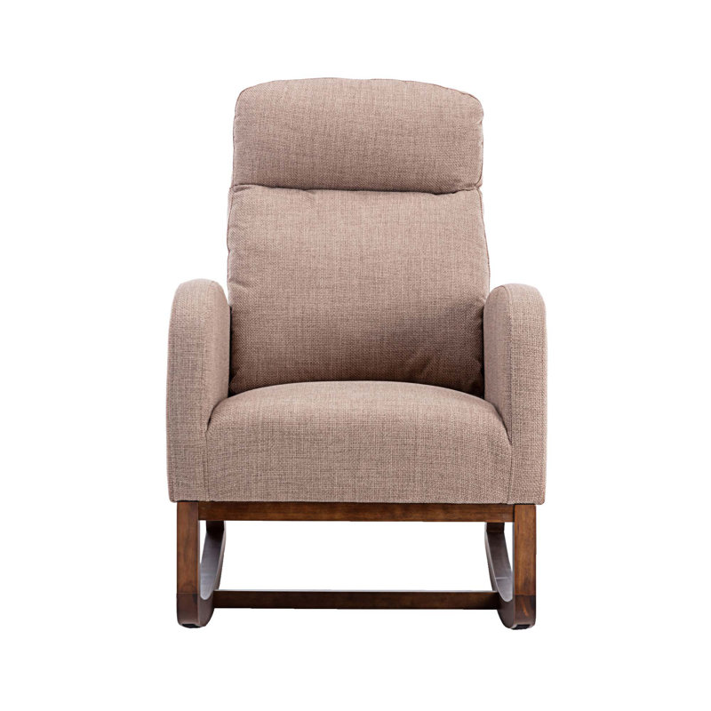 Chaise berçante Jonnita, Polyester brun clair