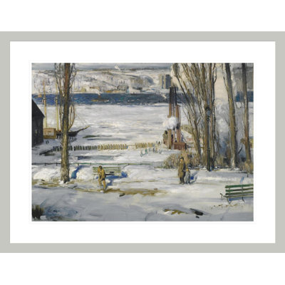 A Morning Snow Hudson River by George Wesley Bellows -Framed Giclee Print