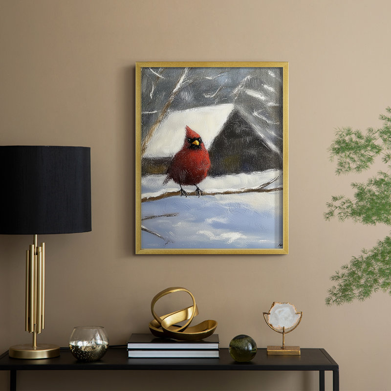 «Christmas Holiday Art» CDL XXVI, reproduction d'art encadrée - bois massif, H 30 po x l 24 po, Doré