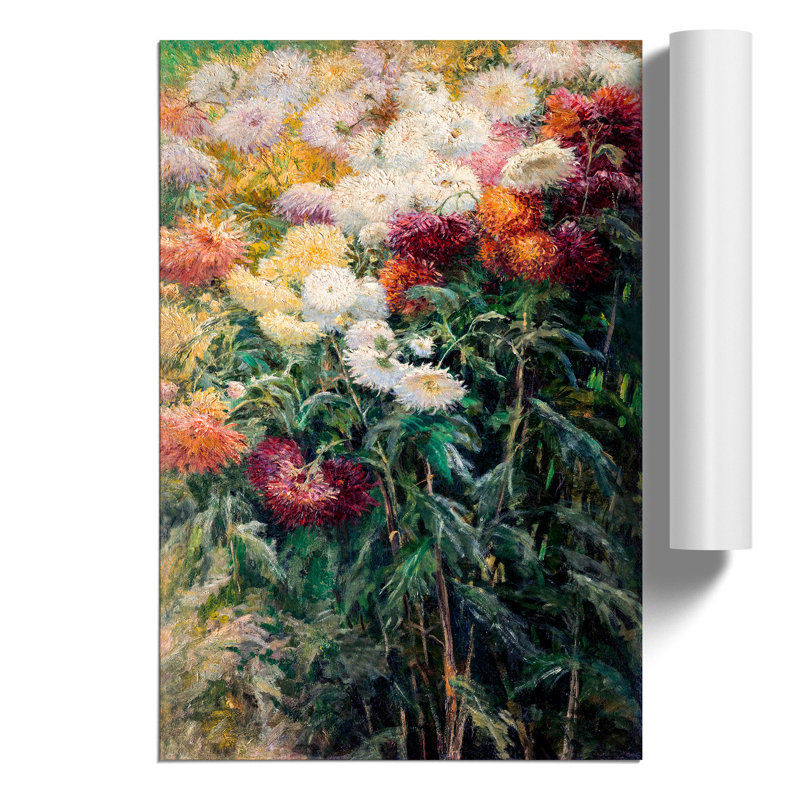 Chrysanthemums by Gustave Caillebotte - Frameless Print, 30cm H x 21cm W x 0.1cm D