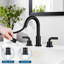 Robinet de lavabo de salle de bain chromé 8 trous 3 trous à 2 poignées avec bonde escamotable-102842045
